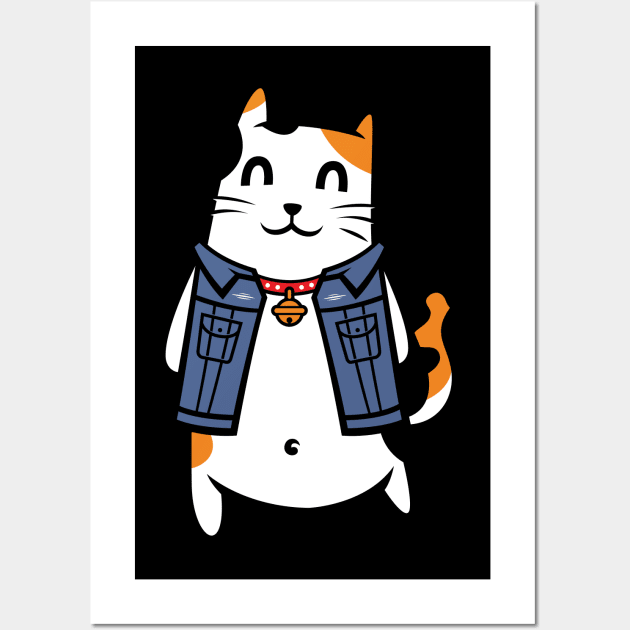 Cool Cat Wall Art by CyberpunkTees